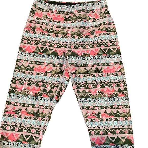 Pure Barre Geometric Full Length Athletic Leggings Multicolor Small - Picture 3 of 11